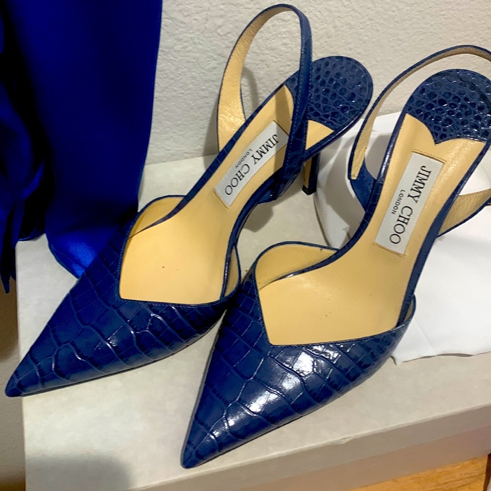Jimmy Choo croc embossed leather